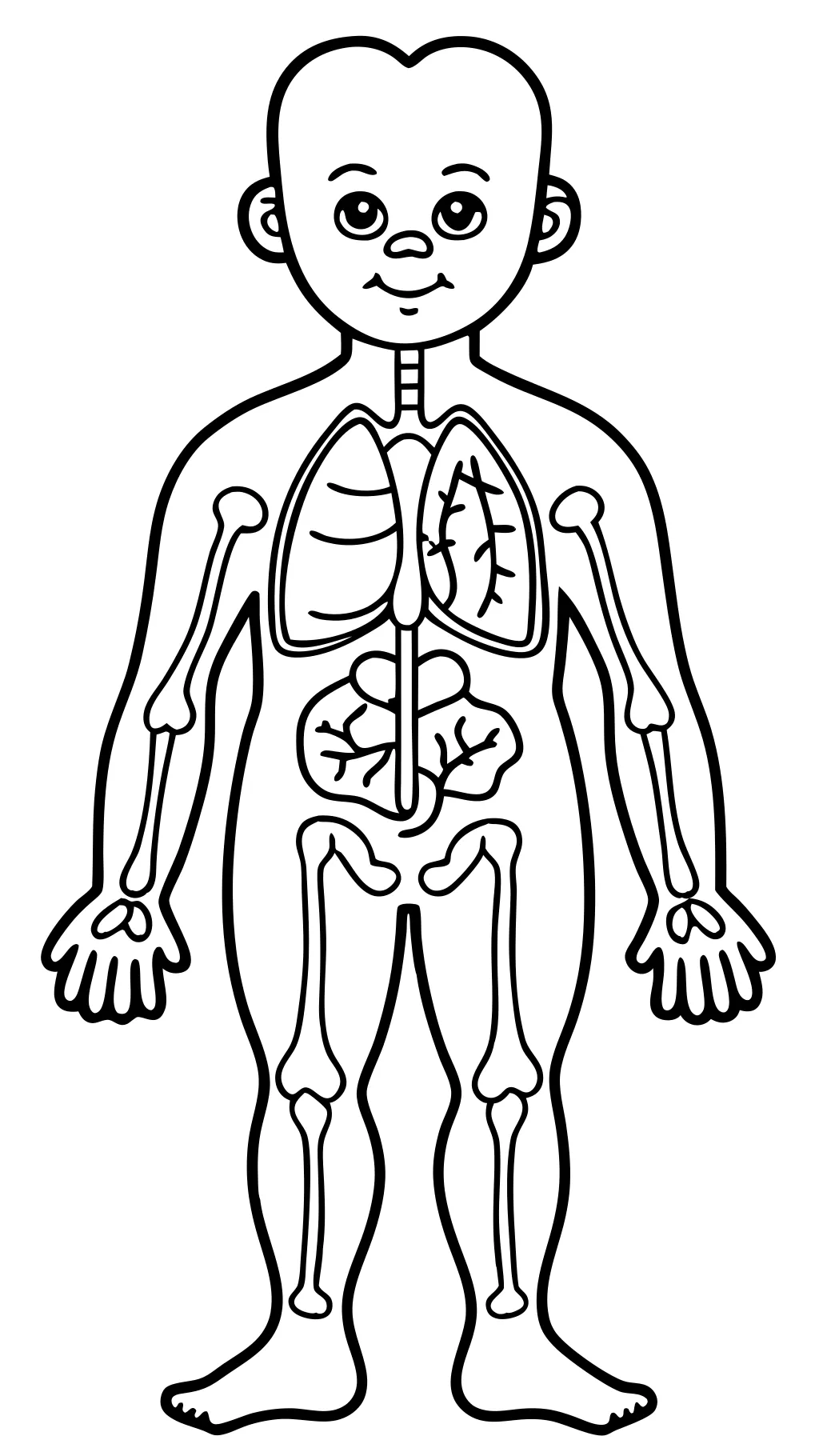 Páginas para colorear de partes del cuerpo